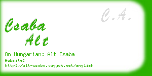 csaba alt business card